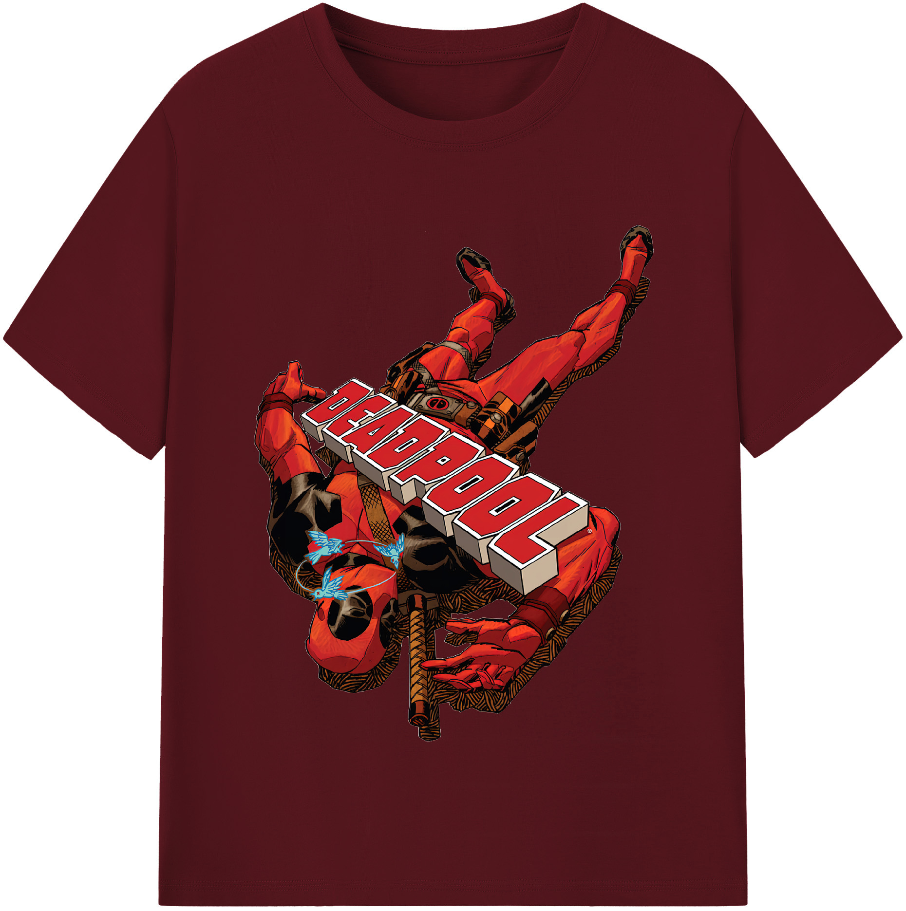 （画像用） Deadpool デッドプール 綿100％半袖Tシャツ（フロントプリント）